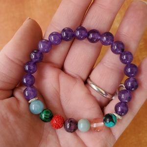 New Amethyst Chakra Stretchy Bracelet.
